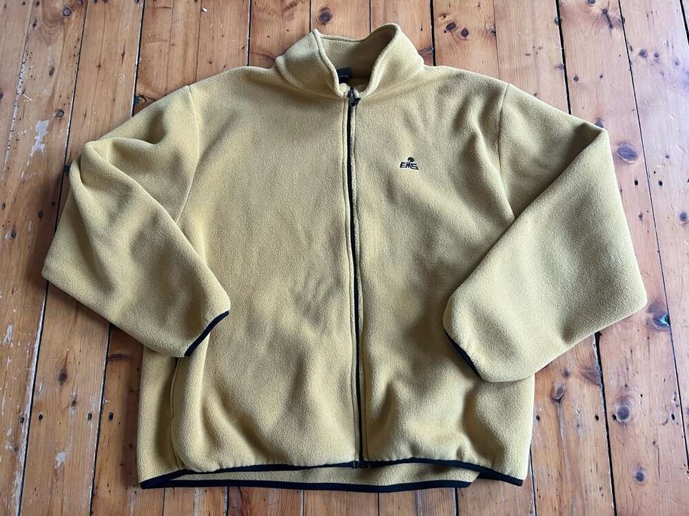 Vtg 90s EMS Eastern Mountain Sports Yellow Fleece Full Zip Jacket Mens XXL USA